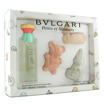  fragrances & cosmetics  - BVLGARI PETITS ET MAMANS COFFRET: EAU SANA ALCOOL 100ML + GENTLE SOAP 3X50G
