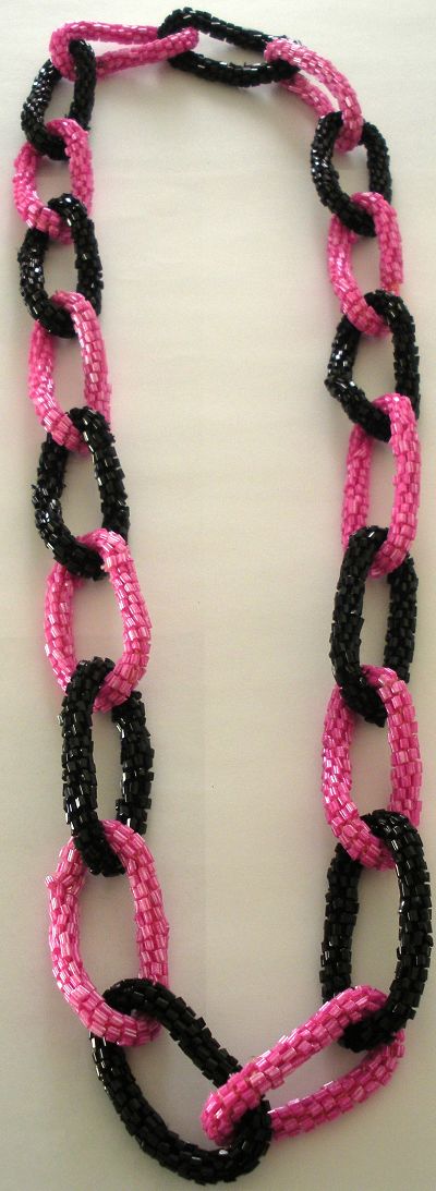 snazzy jazzy - PINK 'N' BLACK NECKLACE 