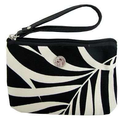 escape to paradise - BLACK PALMS FABRIC - MALDIVES PURSE