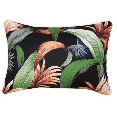 escape to paradise - RECTANGULAR CUSHION - BLACK MIDNIGHT